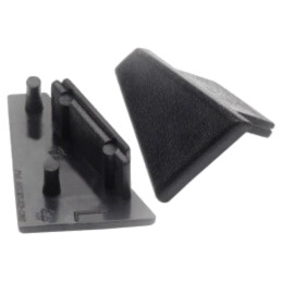 Obturator pt.LED profile; neagră; 20buc; ABS; GEN2; CORNER10