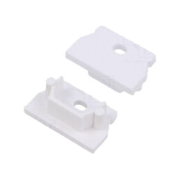 Obturator pt.LED profile; albă; 20buc; ABS; GEN2,cu orificiu