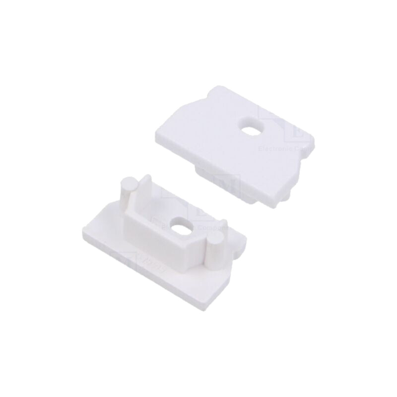 Obturator pt.LED profile; albă; 20buc; ABS; GEN2,cu orificiu