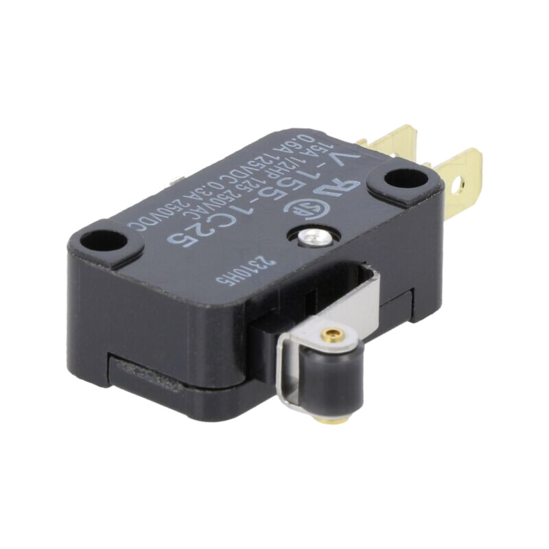 Microîntrerupător SNAP ACTION; 15A/250VAC; cu manetă (cu rolă) Microîntrerupător SNAP ACTION; 15A/250VAC; cu manetă (cu rolă)
