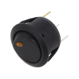 ROCKER; SPST; Poz: 2; ON-OFF; 20A/12VDC; neagră; LED,punctuală; RAS