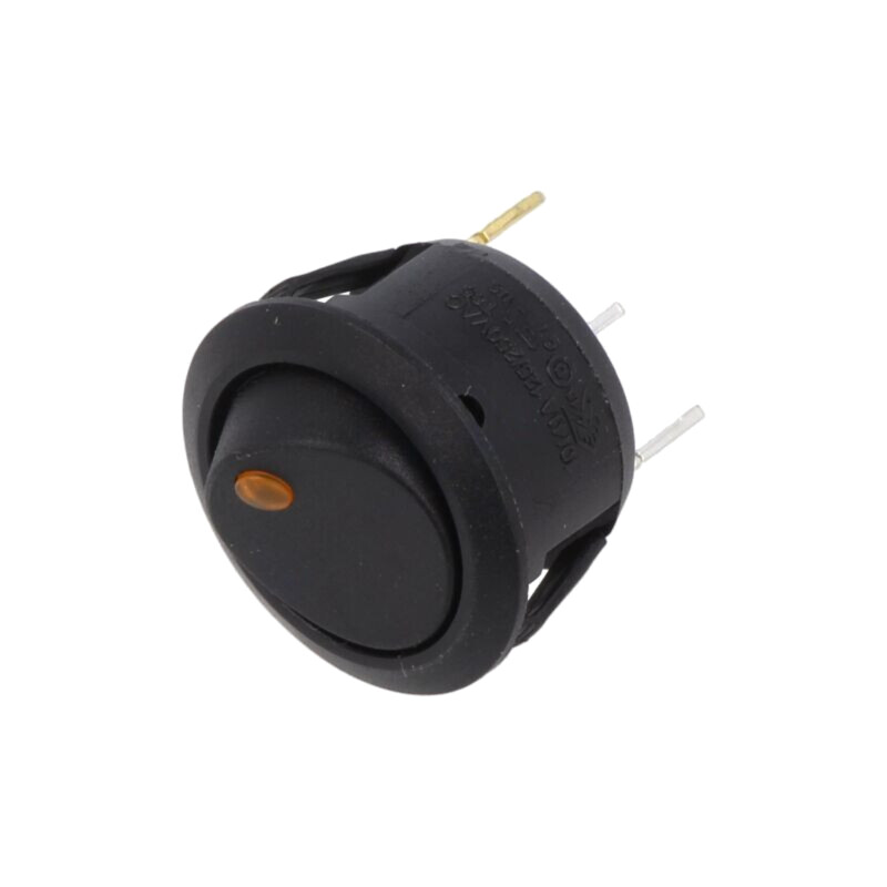 ROCKER; SPST; Poz: 2; ON-OFF; 20A/12VDC; neagră; LED,punctuală; RAS