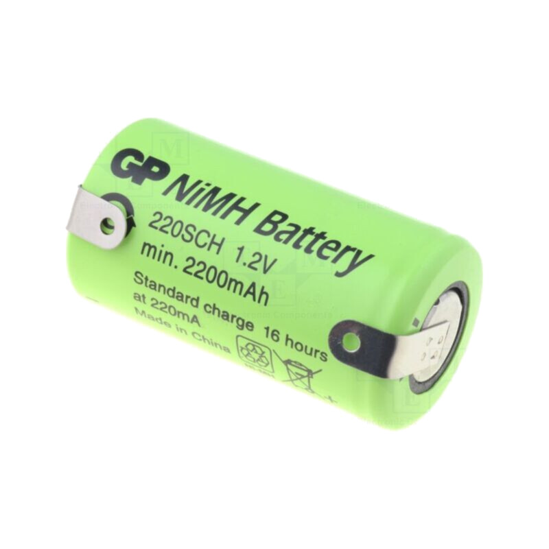 Acumul: Ni-MH; SubC; 1,2V; 2200mAh; urechi pentru lipire; Ø23x43mm Acumul: Ni-MH; SubC; 1,2V; 2200mAh; urechi pentru lipire; Ø23x43mm