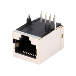 Conector: RJ45; soclu; PIN: 8; 8p8c; pentru PCB; THT