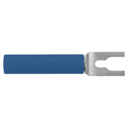 Conector: tip furcă; mufă; 20A; albastră; Lung.tot: 37mm; 10mΩ; 1kV