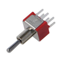Comutator: basculant; Poz: 3; DP3T; ON-OFF-ON; 2A/250VAC; 5A/28VDC