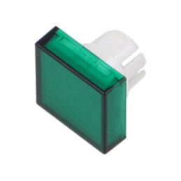 Lentilă pentru buton; 16mm; 51; verde; plastic