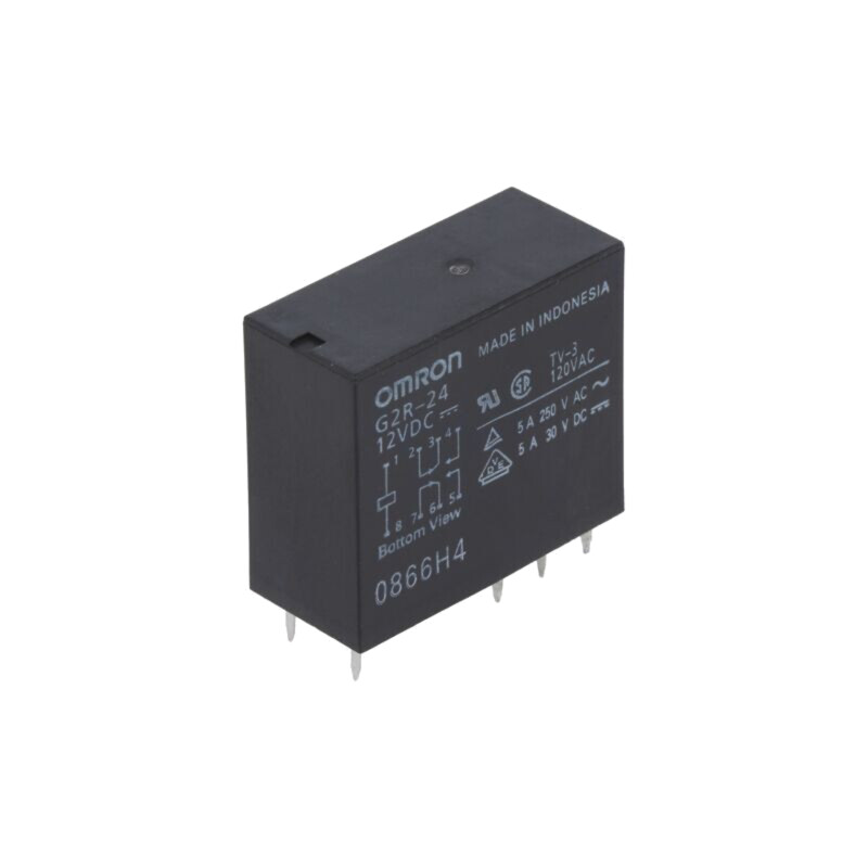 Releu: electromagnetic; DPDT; Ubobină: 12VDC; Icontacte max: 4A