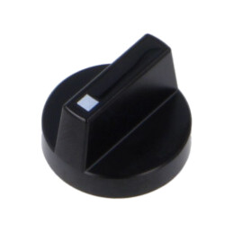 Buton rotativ; neagră; plastic; Ø18mm