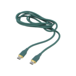 Cablu; USB 2.0; USB C mufă,din ambele părţi; 1,5m; verde; 480Mbps