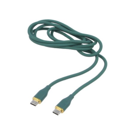 Cablu; USB 2.0; USB C mufă,din ambele părţi; 1,5m; verde; 480Mbps