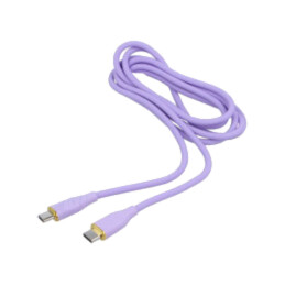 Cablu; USB 2.0; USB C mufă,din ambele părţi; 1,5m; violet; 60W