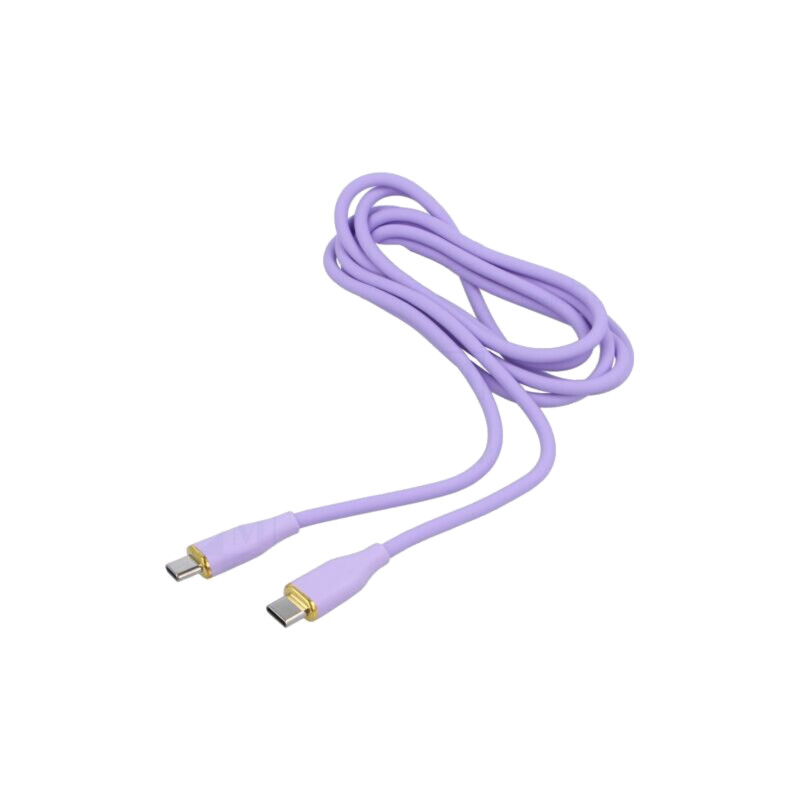 Cablu; USB 2.0; USB C mufă,din ambele părţi; 1,5m; violet; 60W
