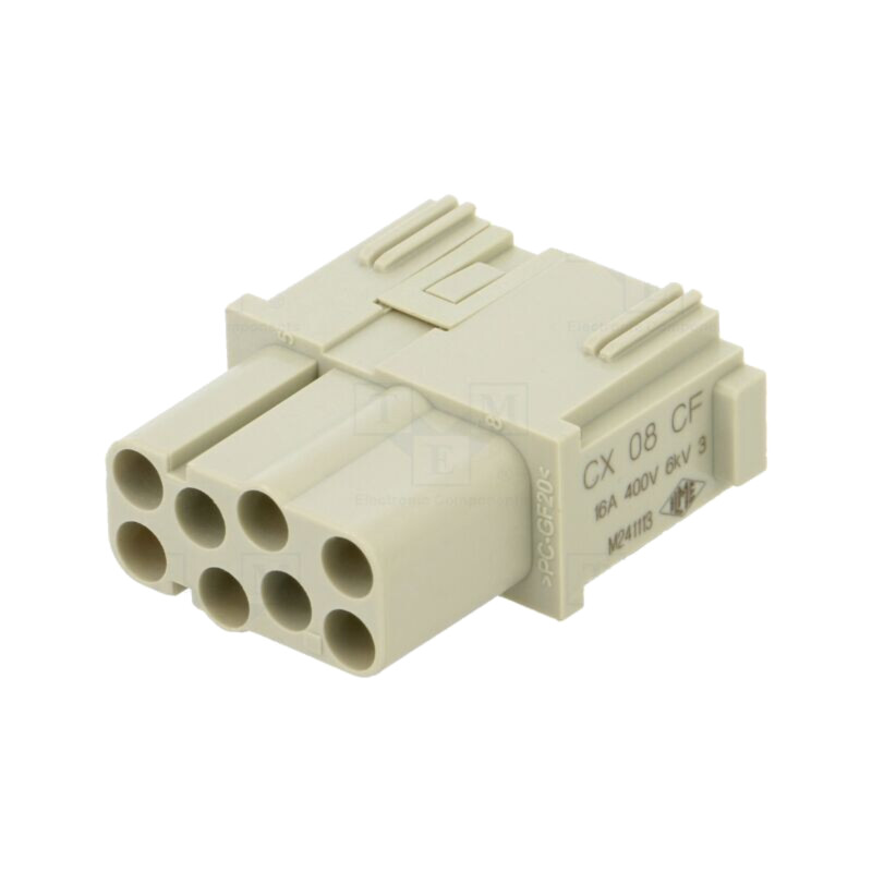 Conector: HDC; inserturi de contact; mamă; MIXO; PIN: 8; 16A; 600V