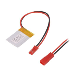 Acumul: Li-Po; 3,7V; 85mAh; cabluri,contector JST SYR-02T