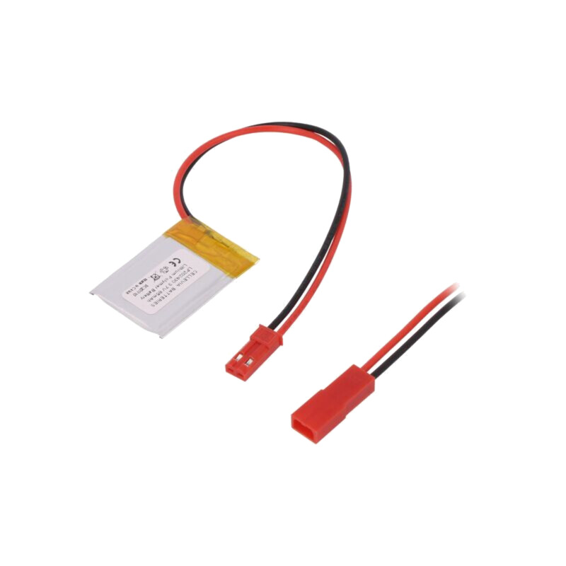 Acumul: Li-Po; 3,7V; 85mAh; cabluri,contector JST SYR-02T Acumul: Li-Po; 3,7V; 85mAh; cabluri,contector JST SYR-02T
