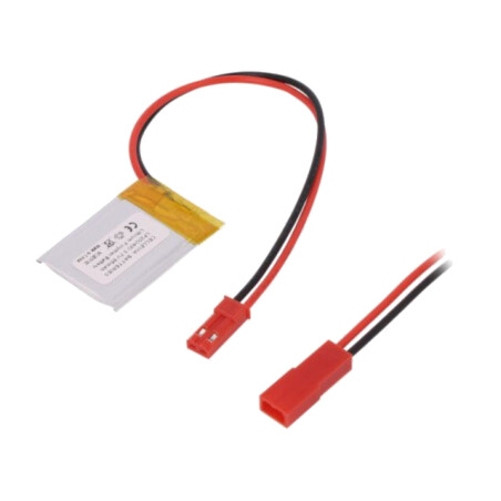 Acumul: Li-Po; 3,7V; 85mAh; cabluri,contector JST SYR-02T
