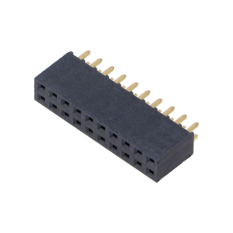 Conector: şiruri pini; soclu; mamă; PIN: 20; drept; THT; 2,54mm; 2x10