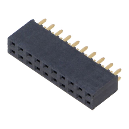 Conector: şiruri pini; soclu; mamă; PIN: 20; drept; THT; 2,54mm; 2x10