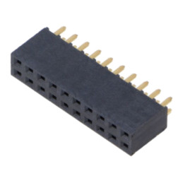 Conector: şiruri pini; soclu; mamă; PIN: 20; drept; THT; 2,54mm; 2x10