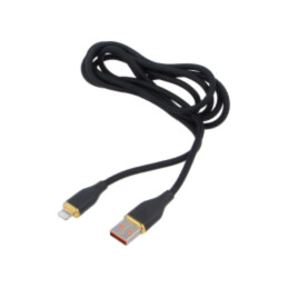 Cablu; USB 2.0; mufă Apple Lightning,USB A mufă; 1,5m; negru