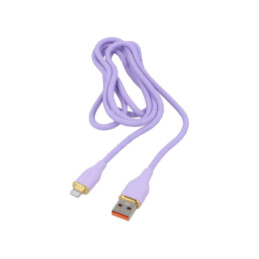 Cablu; USB 2.0; mufă Apple Lightning,USB A mufă; 1,5m; violet