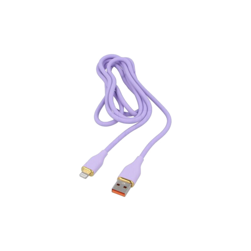 Cablu; USB 2.0; mufă Apple Lightning,USB A mufă; 1,5m; violet