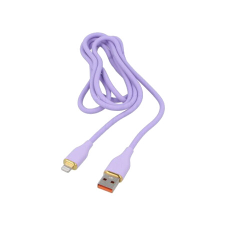 Cablu; USB 2.0; mufă Apple Lightning,USB A mufă; 1,5m; violet
