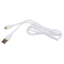 Cablu; USB 2.0; mufă Apple Lightning,USB A mufă; 1,5m; alb; 2,1A