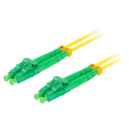 Patch cord cu fibră; LC/APC,din ambele părţi; 1m; LSZH; galben
