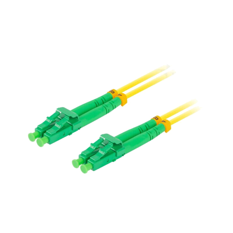 Patch cord cu fibră; LC/APC,din ambele părţi; 1m; LSZH; galben Patch cord cu fibră; LC/APC,din ambele părţi; 1m; LSZH; galben