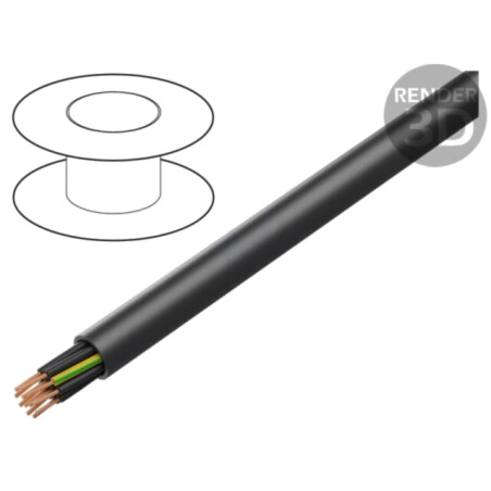 Cablu; ÖLFLEX® CLASSIC 110 BK; 12G0,75mm2; neecranat; 300V,500V