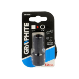 Adaptor; Fixare: pătrat 1/2" / hexagon 1/4"; cu impact
