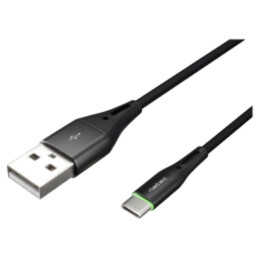 Cablu; USB 2.0; USB A mufă,USB C mufă; nichelat; 1m; negru; 36W