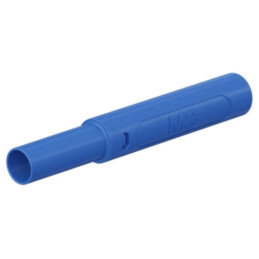 Conector: banană 4mm; mufă; 32A; 1kV; albastră; cu izolaţie; 2,5mm2
