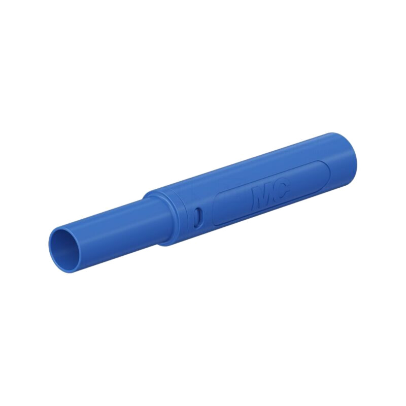 Conector: banană 4mm; mufă; 32A; 1kV; albastră; cu izolaţie; 2,5mm2