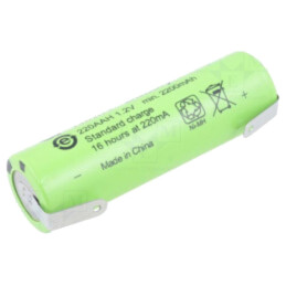 Acumul: Ni-MH; AA; 1,2V; 2200mAh; urechi pentru lipire