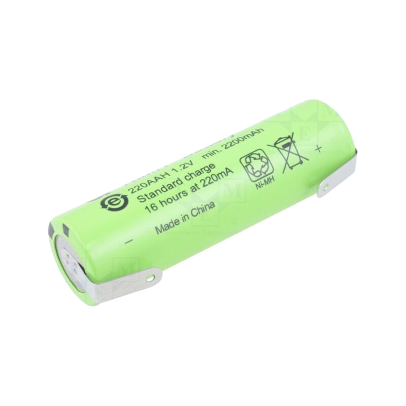 Acumul: Ni-MH; AA; 1,2V; 2200mAh; urechi pentru lipire Acumul: Ni-MH; AA; 1,2V; 2200mAh; urechi pentru lipire