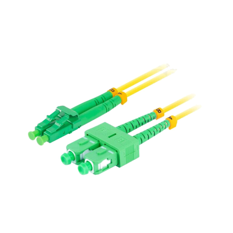 Patch cord cu fibră; LC/APC,SC/APC; 2m; Fibră Optică: 9/125um Patch cord cu fibră; LC/APC,SC/APC; 2m; Fibră Optică: 9/125um