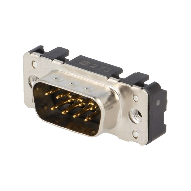 D-Sub; PIN: 9; soclu; tată; pentru PCB; drept; THT; M3