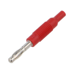 Conector: banană 4mm; mufă; 6A; 30VAC; 60VDC; roşie; neizolat; MZS 4