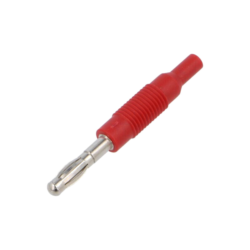 Conector: banană 4mm; mufă; 6A; 30VAC; 60VDC; roşie; neizolat; MZS 4 Conector: banană 4mm; mufă; 6A; 30VAC; 60VDC; roşie; neizolat; MZS 4