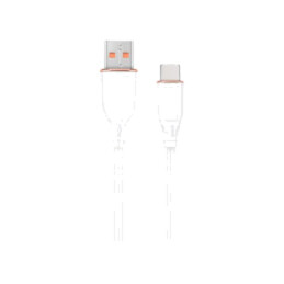 Cablu; USB 2.0; USB A mufă,USB C mufă; 1,5m; alb; 480Mbps; silicon