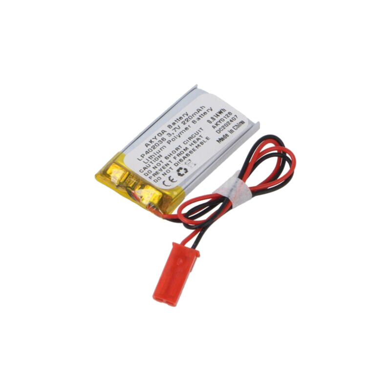 Acumul: Li-Po; 3,7V; 220mAh; cabluri,contector JST SYP-02T-1 Acumul: Li-Po; 3,7V; 220mAh; cabluri,contector JST SYP-02T-1