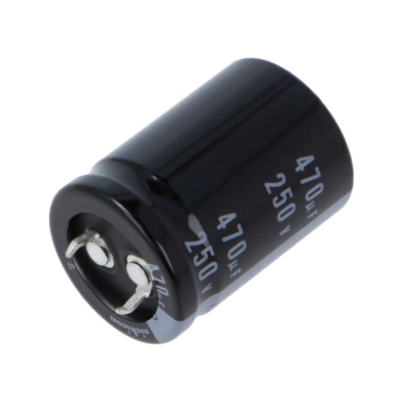 Condensator: electrolitic; SNAP-IN; 470uF; 250VDC; Ø25x35mm; ±20%
