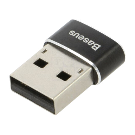 Adaptor; High Speed,USB 2.0; USB A mufă,USB C soclu; neagră