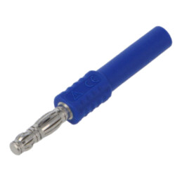Conector: banană 4mm; mufă; 16A; 30VAC; 60VDC; albastră; neizolat