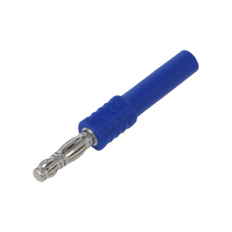 Conector: banană 4mm; mufă; 16A; 30VAC; 60VDC; albastră; neizolat