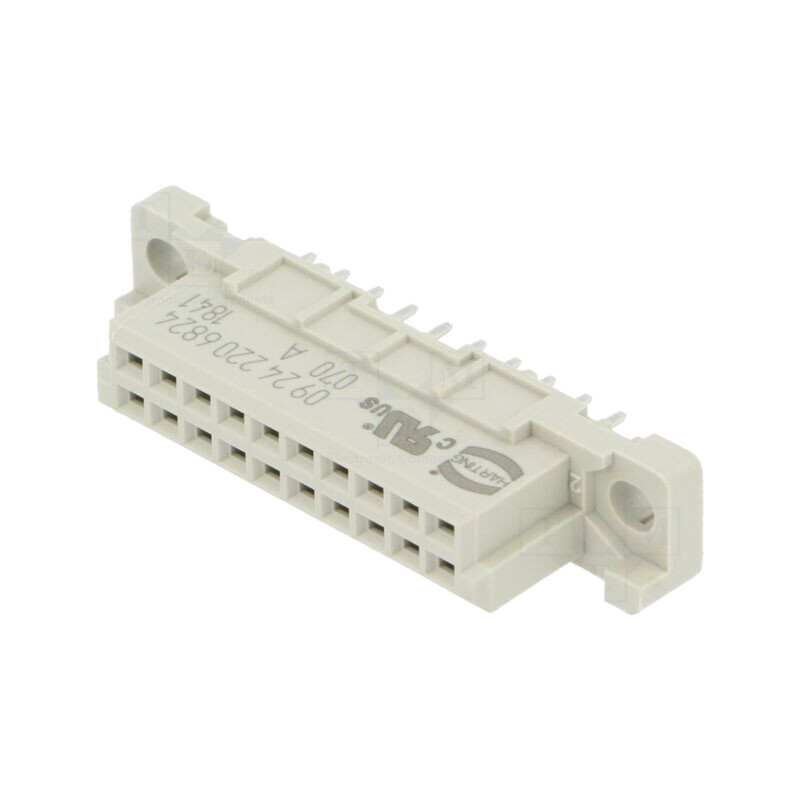 Conector: DIN 41612; soclu; mamă; PIN: 20; drept; 2A; THT; a+b; 2,9mm