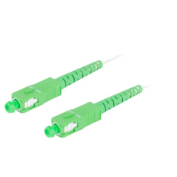 Patch cord cu fibră; SC/APC,din ambele părţi; 15m; LSZH; alb